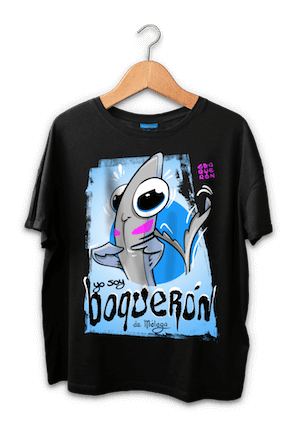 Diseño 'Yo Soy Boquerón' en Azul - Camiseta Negra de Hombre