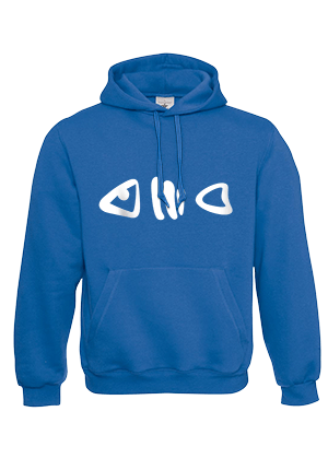 Logo Woquerón Raspa en Blanco - Sudadera Azul de Hombre